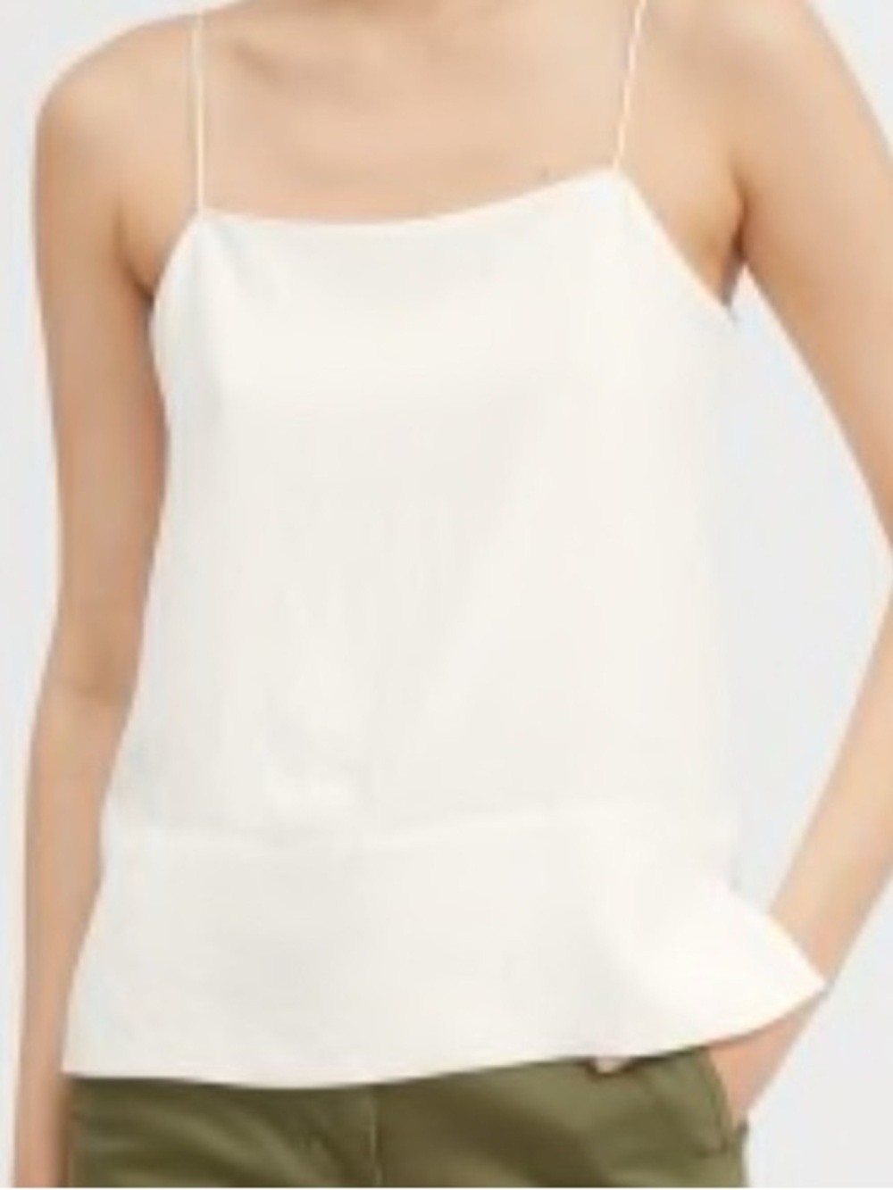 Everlane boxy camisole creamy white top with spaghetti straps